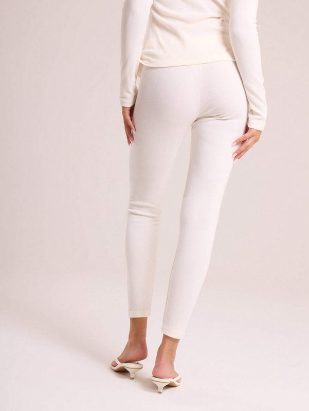 MUSERA Leggings acanalados de cintura baja