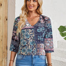 EMERY ROSE Camisa estampada de paisley para tiempo libre de mujer