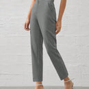 Bizwear pantalones unicolor de cintura alta con corte ajustado para mujer, ideales para uso diario y el trabajo