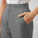Bizwear pantalones unicolor de cintura alta con corte ajustado para mujer, ideales para uso diario y el trabajo