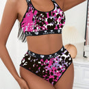 Conjunto de Brasier deportivo de yoga de tirantes con letras multicolores y ultrafino para mujeres, sin ataduras