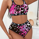 Conjunto de Brasier deportivo de yoga de tirantes con letras multicolores y ultrafino para mujeres, sin ataduras