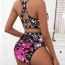 Conjunto de Brasier deportivo de yoga de tirantes con letras multicolores y ultrafino para mujeres, sin ataduras