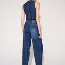 WESTFADE Jeans de pierna recta de verano no elasticos de pinstripe Premium