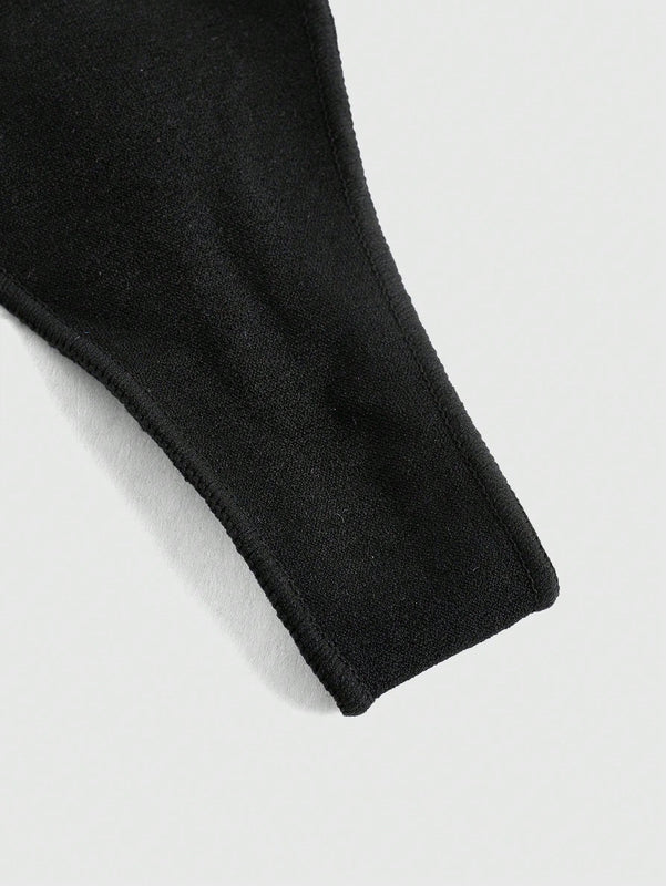 Leisure Conjunto de ropa interior de mujer sin costuras con tejido integrado y elasticidad en Jacquard