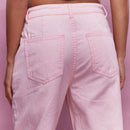 MISSGUIDED Jeans de cintura alta de pierna ancha con cinturon de nudo