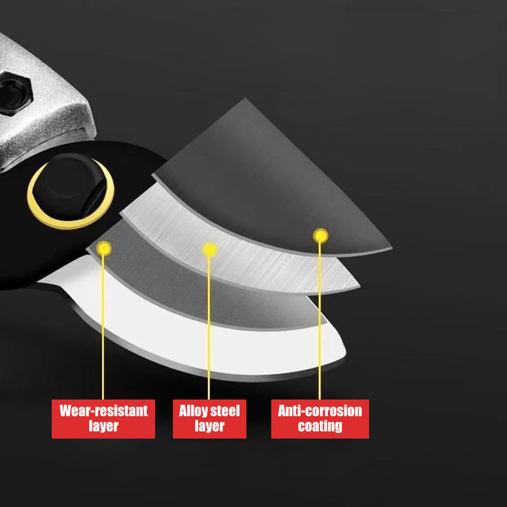 Sierra de Jardinería Manual SK5 de Alta Resistencia - Diseño Ergonómico Ligero con Mango de Aluminio Espacial, Agarres Antideslizantes Rojos y Negros para Podar Árboles y Flores