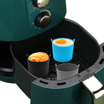 Bandas de silicona para hornear, bandejas resistentes al calor, bandejas para freidora de aire, tazas de estofado de silicona, bandejas de silicona para almacenamiento de snacks, bandejas de muffin de silicona