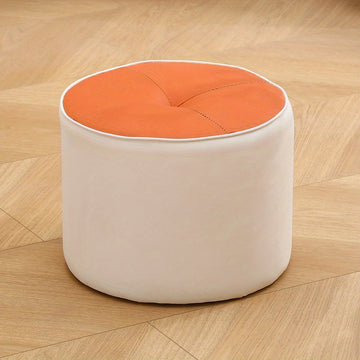 Taburete Cambiador de Zapatos de Lujo con Parte Superior Redonda - Cómodo y Duradero con Acolchado Suave, Construcción de Madera Maciza, Estilo Clásico para Decoración del Hogar