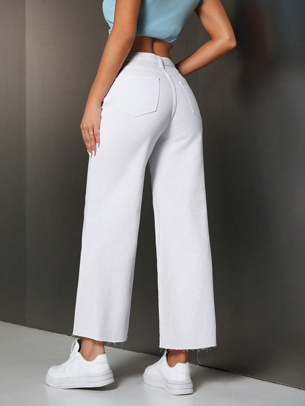 Tall Jeans de pierna recta para mujer de ajuste relajado con bolsillos frontales para uso casual