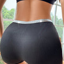 Pantalones cuadrados huecos con encaje de cinta plateada en forma de corazon para mujer