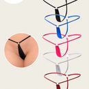Conjunto de 5 piezas de ropa interior sexy para mujer, con braguita tanga de seda lechosa comoda y de cintura baja, en unicolor. Simple y versatil