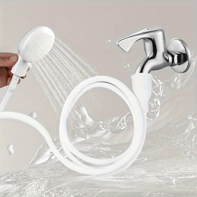 Boquilla de manguera de goma portátil y fácil de usar - Cabezal de ducha ovalado grande para baño de mascotas y humanos, material ABS duradero, ideal para uso en hogar y hotel, accesorio para ducha | Instalación sencilla | Boquilla de manguera de goma