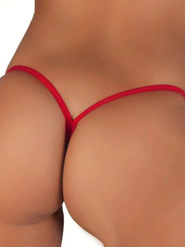 5 piezas Ropa interior de seda de leche con T-Back de cintura baja y sexy para mujeres, comodo y seductor
