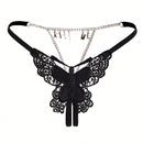 Mujeres Sexy Panty sin entrepierna con decoracion de mariposa