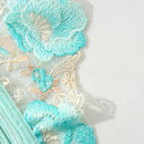 Panty floral con encaje y abertura en la entrepierna