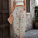 Vcay pantalones largos holgados impresos para mujer para uso diario