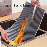 Estera de secado de platos de silicona - 1pc Alfombrilla de drenaje multifuncional con agujero para colgar, fácil de limpiar, impermeable, resistente al calor, estera plegable para mostrador de cocina, segura para lavavajillas