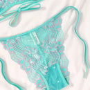 Conjunto de lenceria de encaje de 2 piezas para mujer