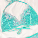 Conjunto de lenceria de encaje de 2 piezas para mujer
