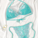 Conjunto de lenceria de encaje de 2 piezas para mujer