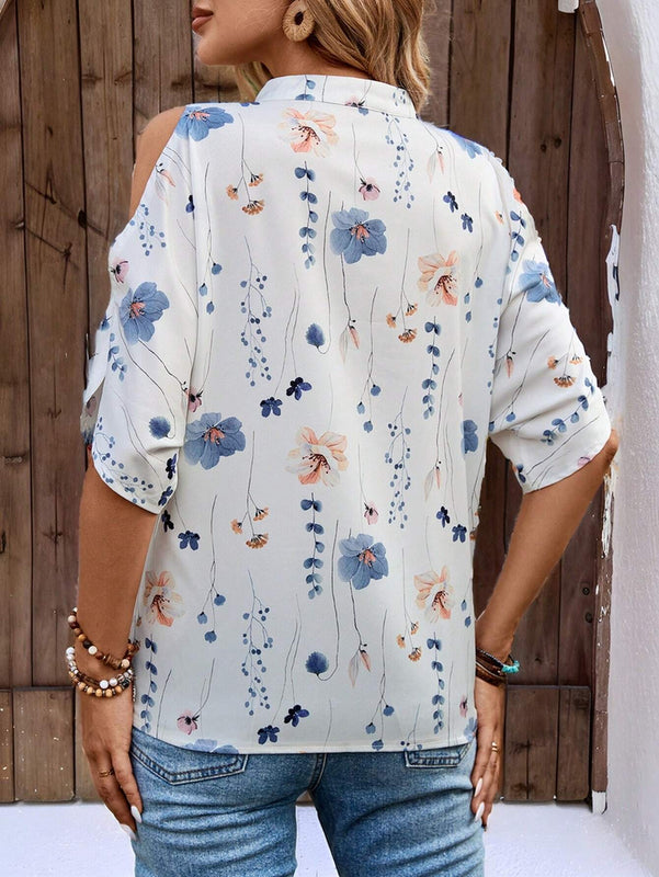 Camisa floral de moda de verano para mujer