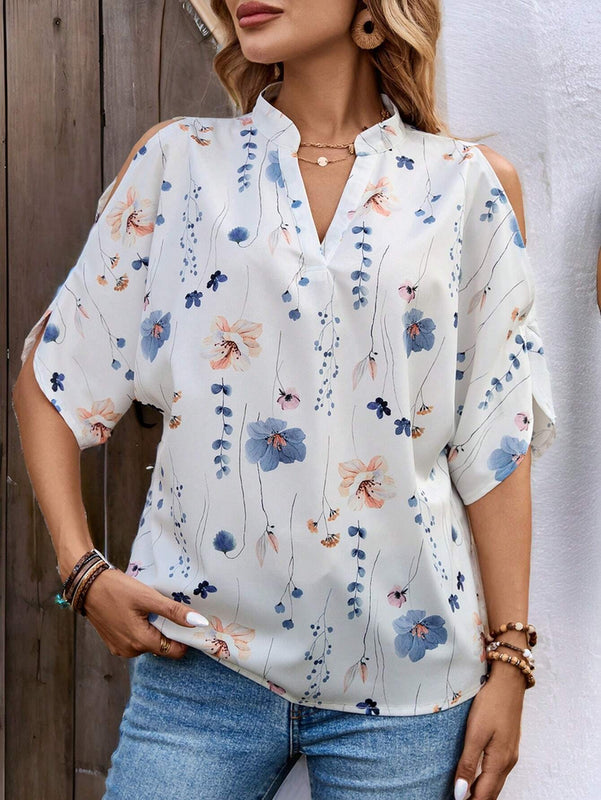 Camisa floral de moda de verano para mujer