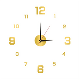 Reloj de pared 3D de estilo nórdico silencioso, 15,75 x 15,75 pulgadas con manos luminosas - Fácil de instalar, alimentado por batería, perfecto para sala de estar, dormitorio, decoración de oficina