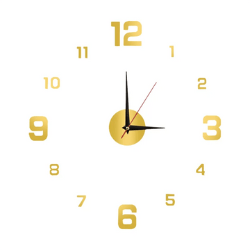Reloj de pared 3D de estilo nórdico silencioso, 15,75 x 15,75 pulgadas con manos luminosas - Fácil de instalar, alimentado por batería, perfecto para sala de estar, dormitorio, decoración de oficina