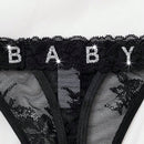 Tanga con ribete de encaje para lenceria sexy de uso diario de moda