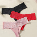 Underwear&sleepwear basics juego de 3 tangas sexis de encaje multicolores para mujer