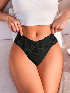 Underwear&sleepwear basics juego de 3 tangas sexis de encaje multicolores para mujer