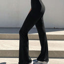 DAZY Pantalones acampanados solidos de textura para mujer en verano