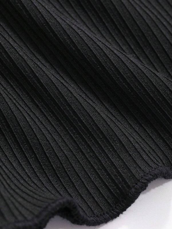 DAZY Pantalones acampanados solidos de textura para mujer en verano