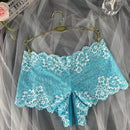 Panties sexys de encaje para mujer de una sola pieza con entrepierna abierta