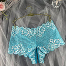 Panties sexys de encaje para mujer de una sola pieza con entrepierna abierta