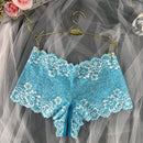 Panties sexys de encaje para mujer de una sola pieza con entrepierna abierta