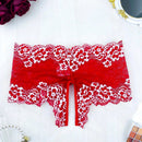 Panties de encaje de entrepierna abierta para mujeres sexys, pieza individual