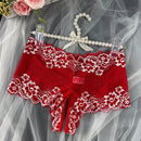 Panties de encaje de entrepierna abierta para mujeres sexys, pieza individual