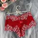 Panties de encaje de entrepierna abierta para mujeres sexys, pieza individual