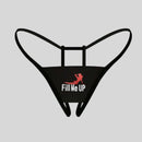 2 piezas de ropa interior sexy para mujeres, ropa interior sexy, tanga sin entrepierna estampado grafico