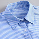 Blusa corta a rayas con detalle de torsion en la espalda