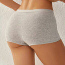 Calzoncillos ajustados casuales de color liso con cintura elastica para mujer