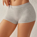 Calzoncillos ajustados casuales de color liso con cintura elastica para mujer
