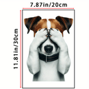 Calcomanías Creativas y Divertidas de Personalidad de Perro Sin Mirar para Inodoro, Arte Decorativo en Papel para Baño, Imanes para Nevera, Calcomanías para Vidrio, Pegatinas para Ventana del Coche, Decoración de Regalo para Navidad/Halloween