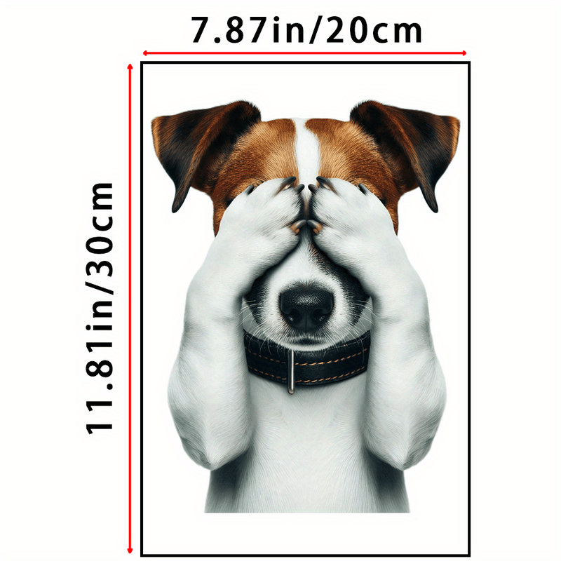 Calcomanías Creativas y Divertidas de Personalidad de Perro Sin Mirar para Inodoro, Arte Decorativo en Papel para Baño, Imanes para Nevera, Calcomanías para Vidrio, Pegatinas para Ventana del Coche, Decoración de Regalo para Navidad/Halloween
