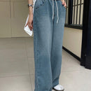 Dazy Designer Jeans casuales de pierna ancha con cintura con cordon para uso diario