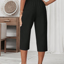 Lune pantalones casuales para mujer de unicolor con cordon en la cintura y bolsillos