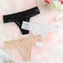 Set de 3 tangas de encaje para mujer