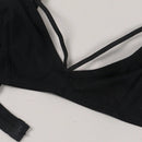 Sujetador inalambrico sexy para mujeres, diseno de tirantes cruzados, decoracion suave y transpirable para uso diario